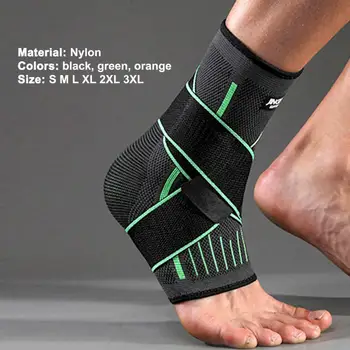 1 шт Бандаж для лодыжки JINGBA Эластичные обезболивающие нейлоновые компрессионные носки для лодыжек премиум-класса, защитное снаряжение для спортивных упражнений