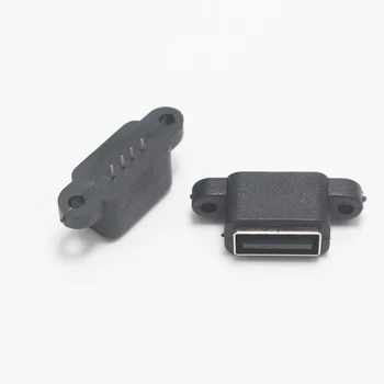 1 шт. Водонепроницаемый USB 2.0 для зарядки и передачи данных, подключаемый разъем USB, встроенный интерфейсный порт, разъем для подключения к розетке