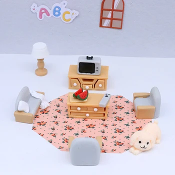 1 шт. миниатюрная мебель для кукольного домика, диван, стул, рабочий стол, украшение для кукольного домика 
