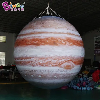 10 футов / 3 м Подвесной герметичный надувной шар Юпитер Луна Для украшения мероприятий, шоу, Герметичная Планета из ПВХ с подсветкой, игрушки