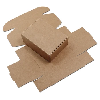 10 шт./лот, коробка из крафт-бумаги, визуальное окно, Упаковочная коробка, Мыло ручной работы Ручной работы, коричневая подарочная коробка, коробка свадебных конфет