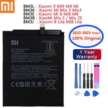 100% Оригинальный Аккумулятор Телефона Xiaomi для Xiaomi 9 MI9 Mi Mix 3 Mix3 Mi 8 Mi8 M8 Mix 2 Mix 2S 8 Lite MI8 Lite Сменные Батареи