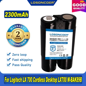 100% Оригинальный Аккумулятор LOSONCOER 2300 мАч 190264-0000, L-LC3 H-AA, L-LC3H-AA для беспроводного рабочего стола Logitech LX 700, LX700, M-BAK89B