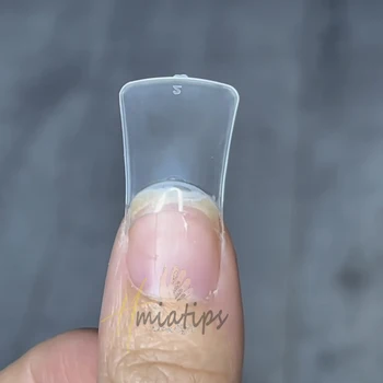 100шт Кончиков накладных ногтей с уткой, Прозрачная Акриловая капсула с полупокрытием, Пресс для наращивания накладных ногтей, инструмент для французского маникюра