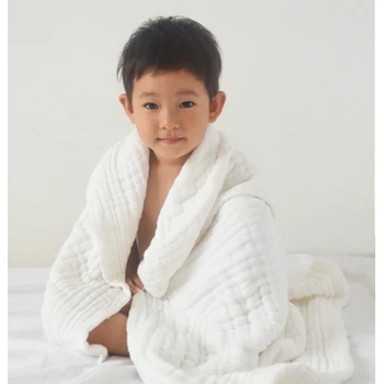 105x105 см, одеяло для маленьких мальчиков и девочек, 6-слойная белая пеленка для новорожденных, детское постельное белье