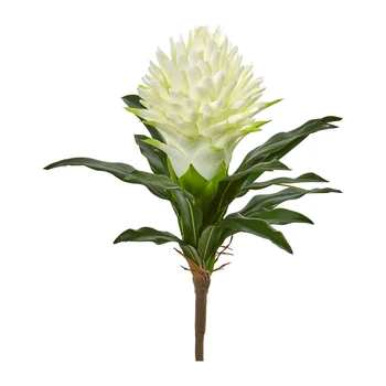 17 дюймов. Искусственный цветок имбирь (набор из 4 штук), белый