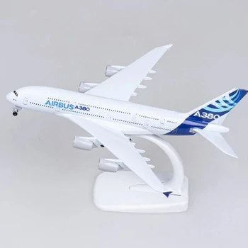 18-сантиметровая модель самолета из литого под давлением металлического сплава, игрушка для прототипа самолета A380 Airlines, самолет с шасси, игрушка для коллекций