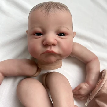 19-дюймовые уже раскрашенные детали куклы Реборн Levi Awake Реалистичная детская 3D-картина с видимыми венами, тканевое тело в комплекте