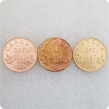 1923,1925,1936 Канада 1 Цент Золотой Серебряный Доллар Памятная Монета Украшение Дома Ремесло Предметы Коллекционирования Монета Настольное Украшение