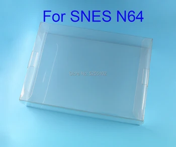 1шт для игровых коробок Nintendo, прозрачный для SNES N64, защитный чехол для игровых коробок CIB games, пластиковая защита для домашних животных
