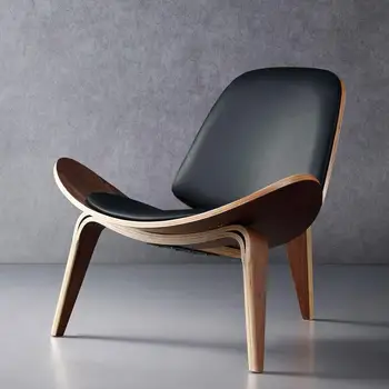 1шт Скандинавский стул из массива дерева Stlye Креативный Простой стул современного дизайна для домашней гостиной, портативный декоративный удобный стул