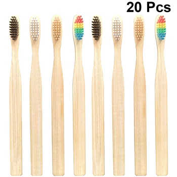 20 ШТ объемных зубных щеток Объемный набор бамбуковых зубных нитей Органические зубные щетки