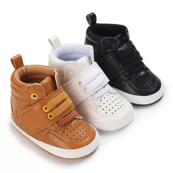 2022 Весна и осень, детская обувь с высоким берцем для мальчиков, спортивная обувь на мягкой подошве, нескользящая детская обувь для малышей, кроссовки для девочек 0-18 М