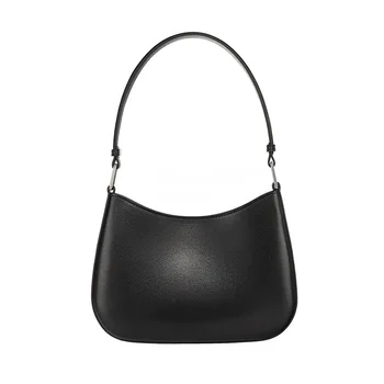 2023 Женские сумки подмышками из натуральной кожи, роскошные дизайнерские сумки, женская сумка через плечо из коровьей кожи, простые повседневные сумки черного цвета