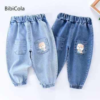 2023 летние новые детские брюки летние тонкие джинсы бриджи для мальчиков и девочек носят брюки вне возраста 1-6 лет