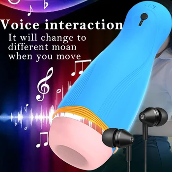 2023 Модернизированный Мастурбатор мужской С мощной вибрацией, голосовая вагина, настоящая киска, Громкая связь, USB-электрическая зарядка, секс-игрушки для взрослых для мужчин