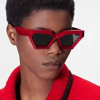 2023 Новые Европейские и американские модные солнцезащитные очки Женские очки Cat's Eye в стиле хип-хоп для прыжков