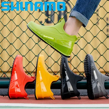 2023 Новые рыболовные ботинки с противоскользящим легким водонепроницаемым покрытием, брендовые рабочие непромокаемые ботинки, мужская уличная водонепроницаемая обувь с короткими рукавами