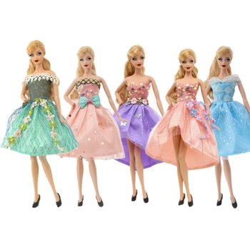 2023 Последнее Платье С Цветочным Узором Модная Одежда Ручной Работы Одежда Подходит Для 30 см Куклы Барби Аксессуары Diy Подарок