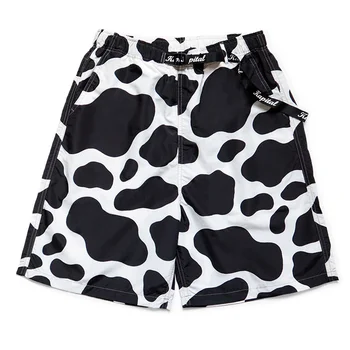 23SS KAPITAL Новые Летние быстросохнущие Мужские И женские шорты в японском стиле с точечным принтом Коровы
