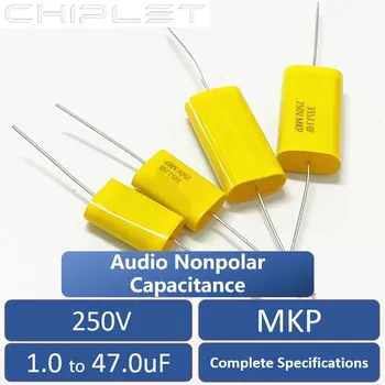 250 В Осевая Аудио неполярная емкость MKP 5% (Дж) 1 мкФ 1,8 мкФ 2,2 мкФ 3,3 мкФ 4 мкФ 4,7 мкФ 5,6 мкФ 22 мкФ 33 мкФ 47 мкФ