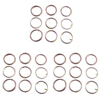 27 Рулонов проволоки для бонсай Из анодированного алюминия, обучающая проволока для бонсай 3 размеров (1,0 мм, 1,5 мм, 2,0 мм), всего 147 футов (коричневая)