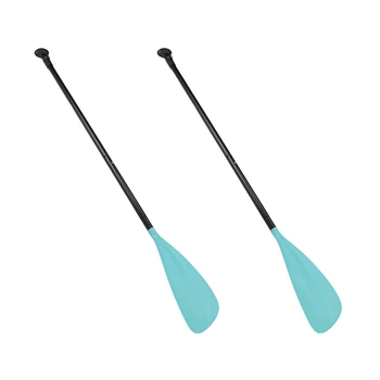 2X Регулируемая подставная лопатка для гребли с уникальным замком, лопатка для гребли с плавающим стержнем из сплава, синяя