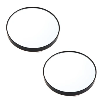 2шт 10-кратное Зеркало для макияжа Увеличительное Зеркало с двумя присосками Инструменты для макияжа Круглое Зеркало Большое Зеркало Десятикратного черного цвета