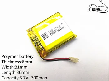 3,7 В 700 мАч 603136 Литий-Полимерный Li-Po литий-ионный Аккумуляторные батареи для Mp3 MP4 MP5 GPS оборудование для PSP мобильный Bluetooth