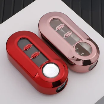 3-Кнопочный автомобильный складной чехол для ключей Fiat 500 Boyue Lingya Remote Keys Skin Shell Автодержатель Protecor Аксессуары для Брелоков