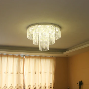 3 слоя хрустального потолочного светильника modern plafonnier AC110V 220v LED crystal light светильники для гостиной