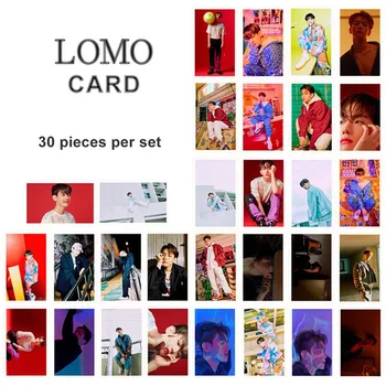 30 шт. /компл. Kpop Exo BAEKHYUN 8th Album Lomo Cards Самодельная HD Бумажная фотокарточка Фотокарточка