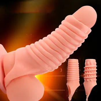 3D Презервативы Удлинитель члена, удлинитель для увеличения пениса, кольцо для члена с задержкой эякуляции для мужчин, кольцо для члена с задержкой эякуляции