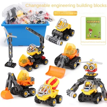 45002 Конструктор Большого Размера Engineering Machine Building Block, Совместимый С 9206 9656 Образовательным Набором Stem Robot Science Montessori Set