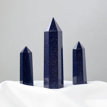 5-10 см Натуральный Кристаллический Точечный кварцевый стержень, Колонна из голубого песка, Драгоценный камень, образец минерала для домашнего декора, Энергетический камень, ремесленная обработка