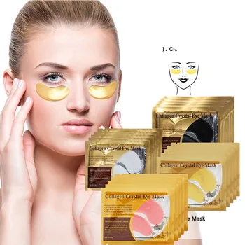 5 пар Кристально-коллагеновых золотых масок для глаз, антивозрастных, от темных кругов, акне, косметических пластырей для ухода за кожей вокруг глаз, Корейская косметика
