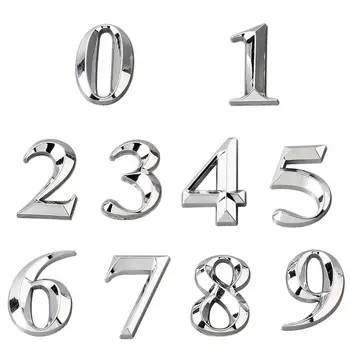 5 см Номер Адреса Дверные Буквы 3D Цифры Цифровая Табличка Табличка Знак Наклейка для Двери Семейный Отель Квартира Главная Улица от 0 до 9