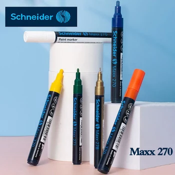 5 шт Маркер для нанесения краски Schneider Maxx 270, Штрихи для граффити на промышленных шинах, Декоративная полироль, не выцветающая водостойкая ручка для рисования