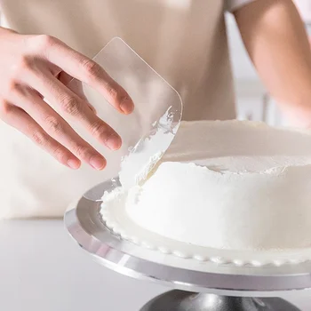 5шт Гибкий Прозрачный Пластиковый Скребок для торта Более Гладкий Тесторез для хлеба Кондитер Пекарня Аксессуары для выпечки тортов