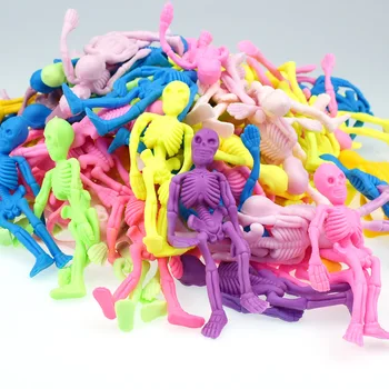 6ШТ Забавная и красочная симуляция TPR Скелет Модель человеческого скелета Кукла Реквизит для Розыгрышей на Хэллоуин Детские игрушки для розыгрышей Twister