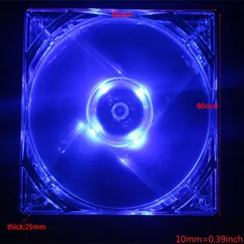 80-мм Вентиляторы для ПК Вентиляторы Корпуса Компьютера для Настольных компьютеров С Двойной Диафрагмой RGB Высокопроизводительный и Бесшумный Вентилятор Охлаждения процессора ПК Прямая поставка