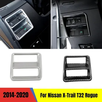 ABS Углеродное Волокно Автомобильный Головной Фонарь Кнопка Регулировки Света Переключателя Управления Накладка Крышки Для Nissan X-Trail XTrail T32 Rogue 2014-2019 2020