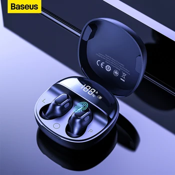Baseus wm01 além de tws fones de ouvido sem fio bluetooth 5.3 fones estéreo esportes à prova dwaterproof água com display