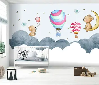 beibehang custom papel de parede Мультфильм панда фрески обои для украшения детской комнаты диван фон 3D обои бумажная живопись