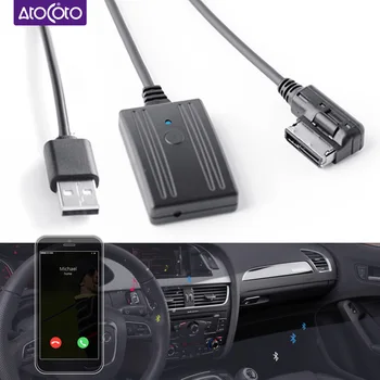 Bluetooth 5,0 Автомобильный Комплект Телефонный Звонок Громкой Связи AUX USB Адаптер для Audi A4 A5 A6 Q5 Q7 MMI 2G 3G Системный Медиа Интерфейс Микрофонный Вход