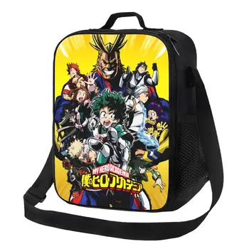 Boku No Hero Academia, изолированная сумка для ланча для школьного офиса, Аниме-манга, портативный кулер, термос для ланча Для женщин и детей