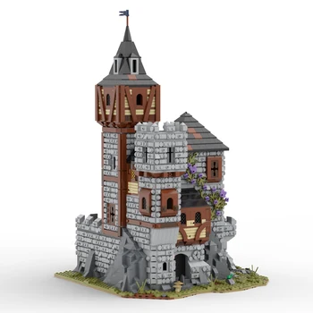 BuildMOC за 31120, Набор строительных блоков для архитектуры средневекового замка, знаменитая церковь, Кирпичи для замка Черного рыцаря, игрушки