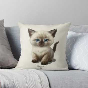 Cataclysm- Классическая подушка для сиамского котенка, Декоративная наволочка, Декоративные подушки