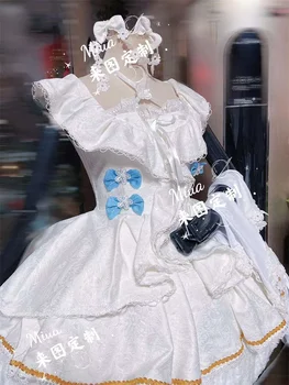 COSLEE Vtuber Энна Алуэтт Брак Свадебное платье Униформа Косплей Костюм для вечеринки на Хэллоуин Костюм На заказ Новинка 2023 года