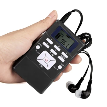 DSP Стерео FM-радио, мини-портативные цифровые часы-приемник для синхронного перевода на собраниях, встроенное радио